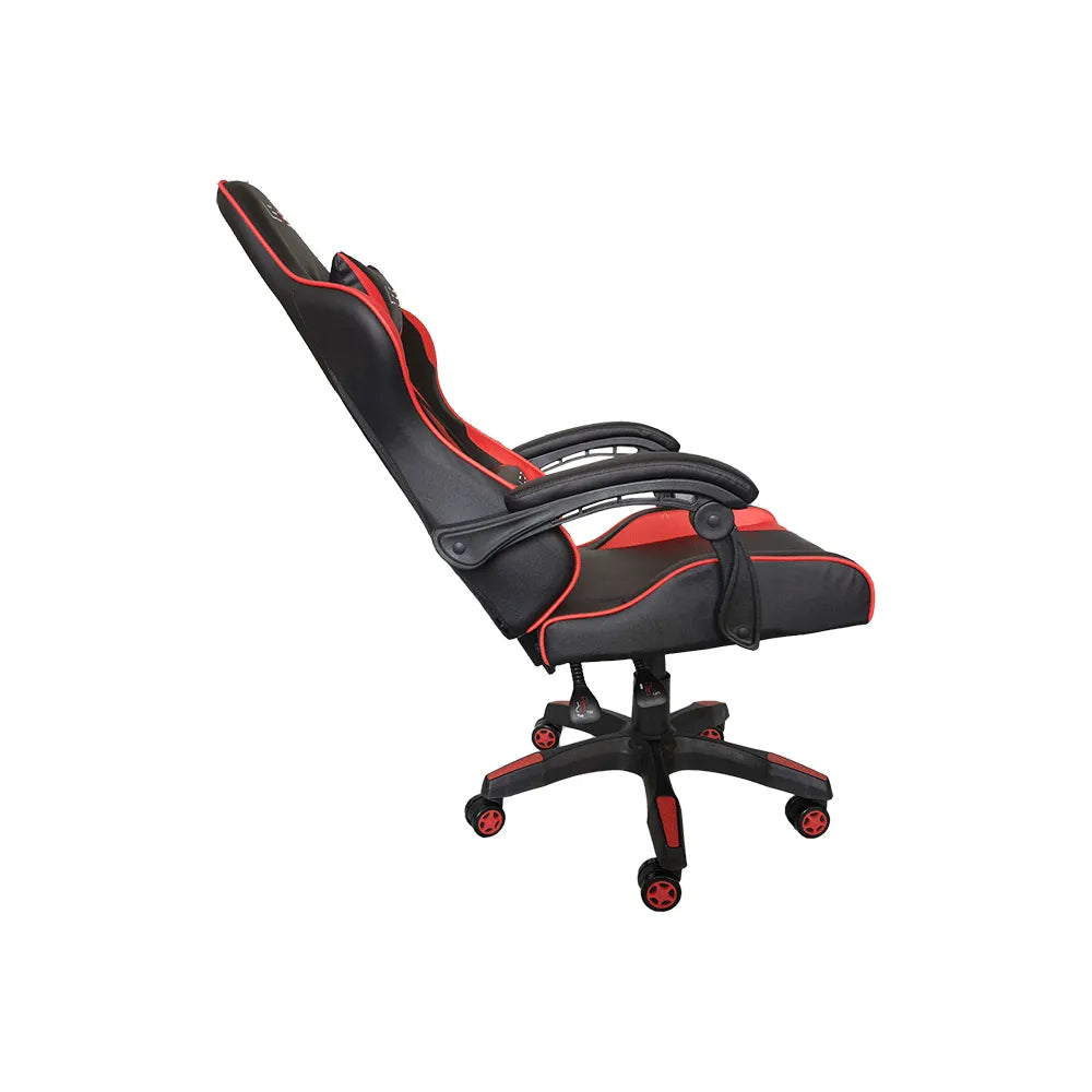 Cadeira Gamer Level, Reclinável, Suporta Até 100kg, Ergonômica, Com Ajuste de Altura, Apoios Lombar e Cervical, Preta e Vermelha - URSOXPREX