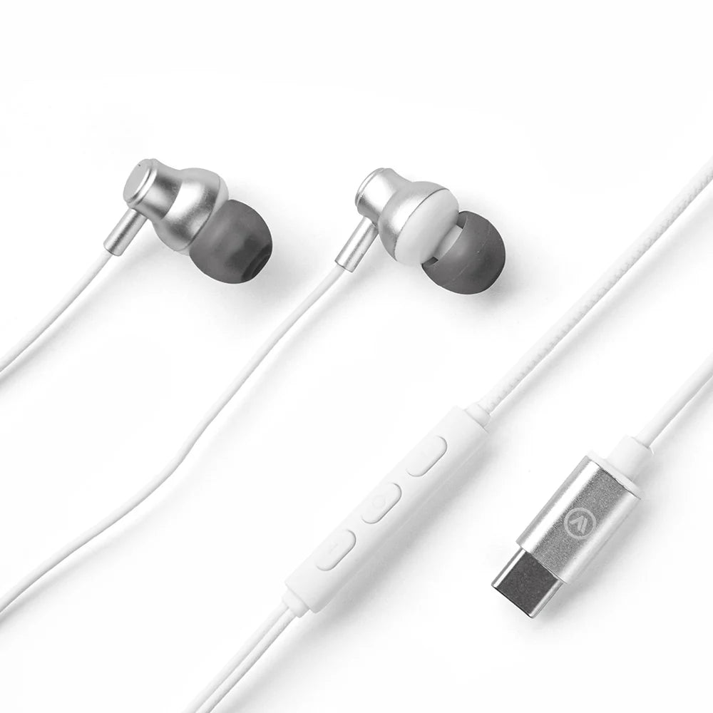 Fone de Ouvido Intra-auricular com Microfone USB-C Branco -  Neo Easy Ursoxprex