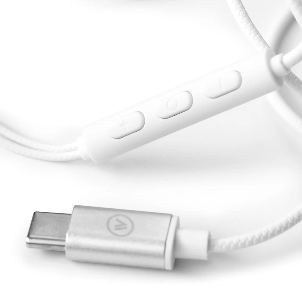 Fone de Ouvido Intra-auricular com Microfone USB-C Branco -  Neo Easy Ursoxprex