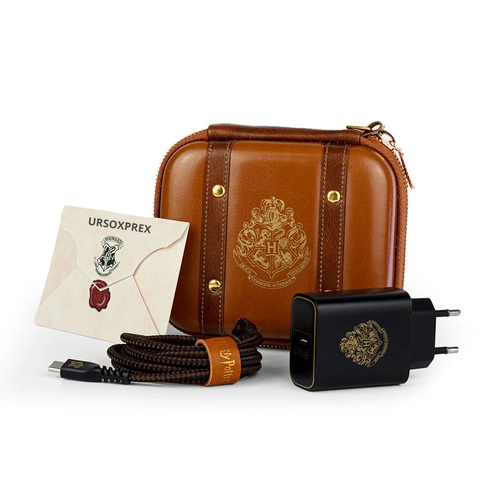 Kit de Carregamento + Estojo USB-C 33W Preto - Hogwarts Harry Potter Ursoxprex